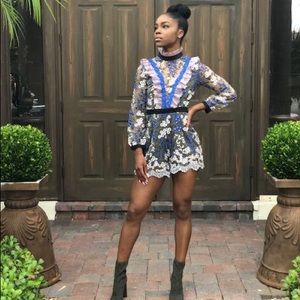 Venice In Spring Floral Lace Embroidered Jumpsuit